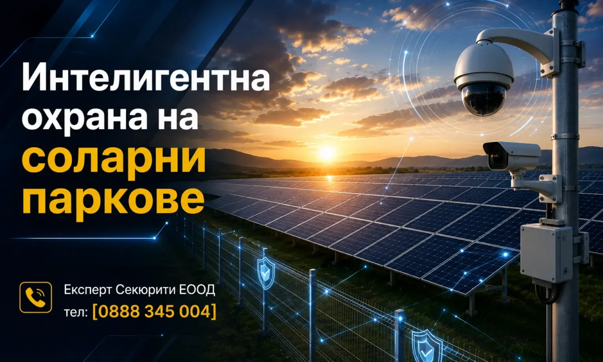Интелигентна охрана на соларни паркове – перфектната защита за Вашата инвестиция